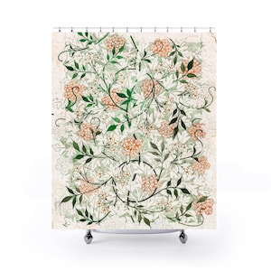William Morris Cray Shower Curtain | Vintage Floral Decor | Botanical Bathroom | Elegant Shower Curtain | Artful Decor