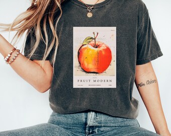 Modern Tshirt | Peach Fruit Art | Contemporary Tshirt | Aesthetic Tshirt | Fruit Tshirt