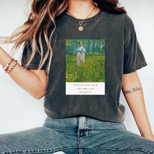 Art Tshirt | Vincent Van Gogh - A Woman Walking in a Garden | Vintage Tshirt | Aesthetic Tshirt