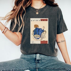 Art Tshirt | Egon Schiele - Seated Woman Back View | Vintage Tshirt | Aesthetic Tshirt