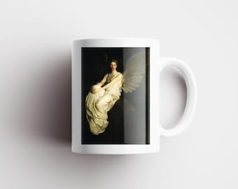 Taza de arte / Decoración de cocina / Taza de ángel / Regalo de ángel / Decoración de academia oscura / Regalo de cocina / Taza de cerámica / Taza de bellas artes