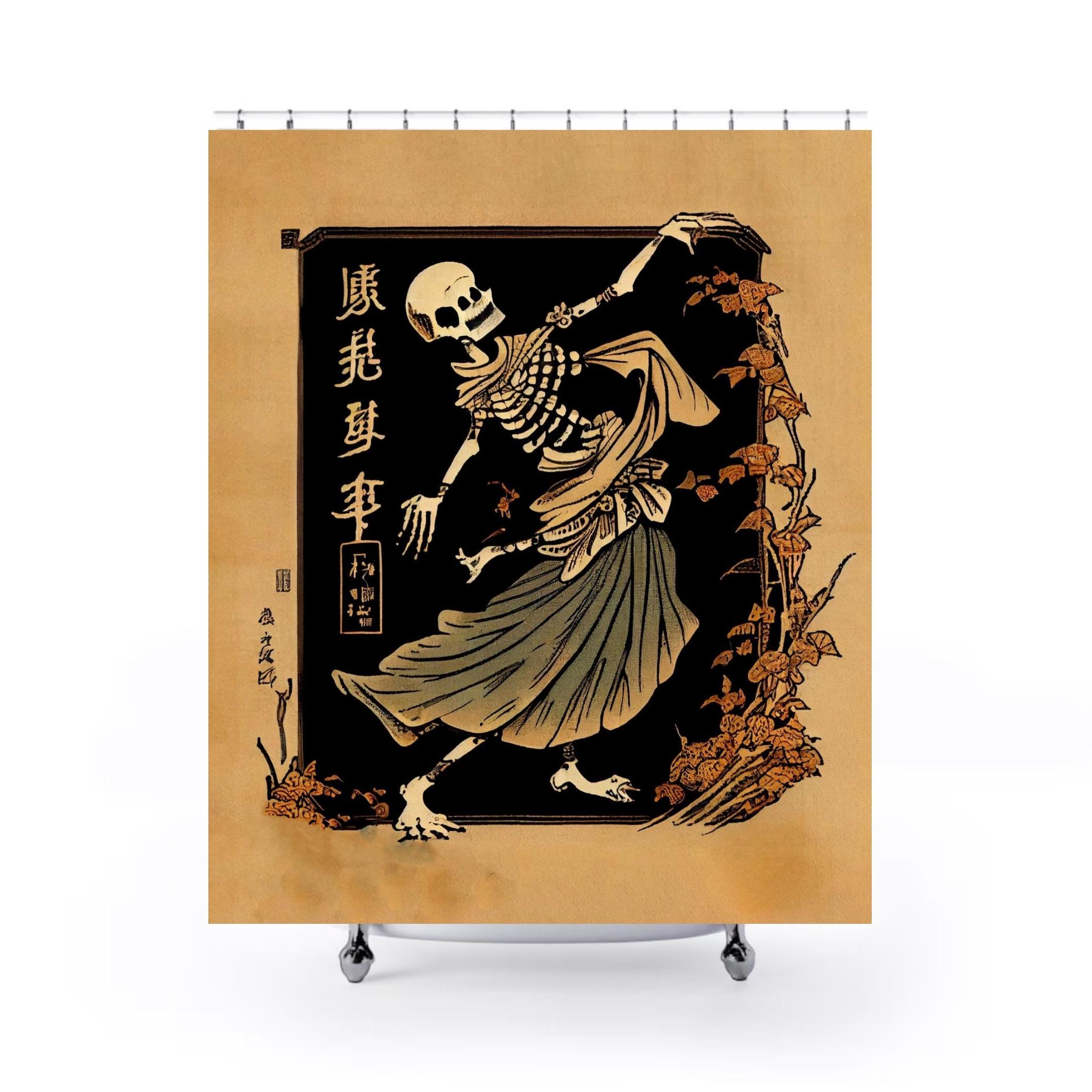 Japanese Dancing Skeletons - Etsy
