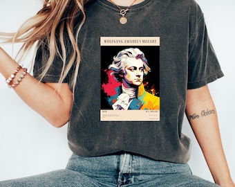 Art Tshirt | Wolfgang Amadeus Mozart | Vintage Tshirt | Classical Music Tshirt | Musician Tshirt
