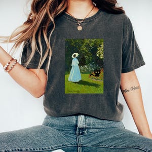 Art Tshirt | Claude Monet - Woman with a Parasol Facing Left | Vintage Tshirt | Aesthetic Tshirt