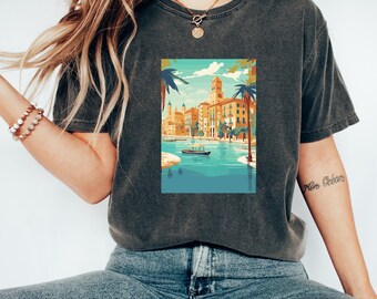 Amalfikusten T-shirt | Italien T-shirt | Amalfikusten Kläder | Italien Resor | Amalfikusten Souvenir | Amalfikuströja | Kustpresent