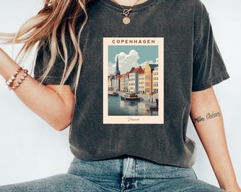 Copenhagen Tshirt | Denmark Tshirt | Denmark Clothes | Copenhagen Tshirt | Travel Shirt | Copenhagen Lover Gift