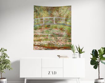 Tapeçaria de Claude Monet, Tapeçaria da Natureza, Tapeçaria de Paisagem, Arte Vintage em Pintura a Óleo, Tapeçaria de Belas Artes, Ideia de Presente, Decoração para Sala de Estar
