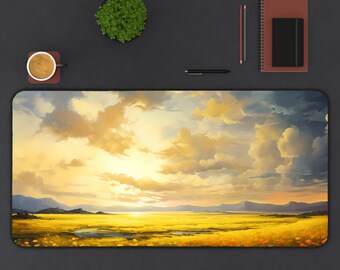 Aesthetic Desk Mat, Landscape Mousepad, Scenery Gaming Desk Mat, XXL large gaming deskmat mouse pad