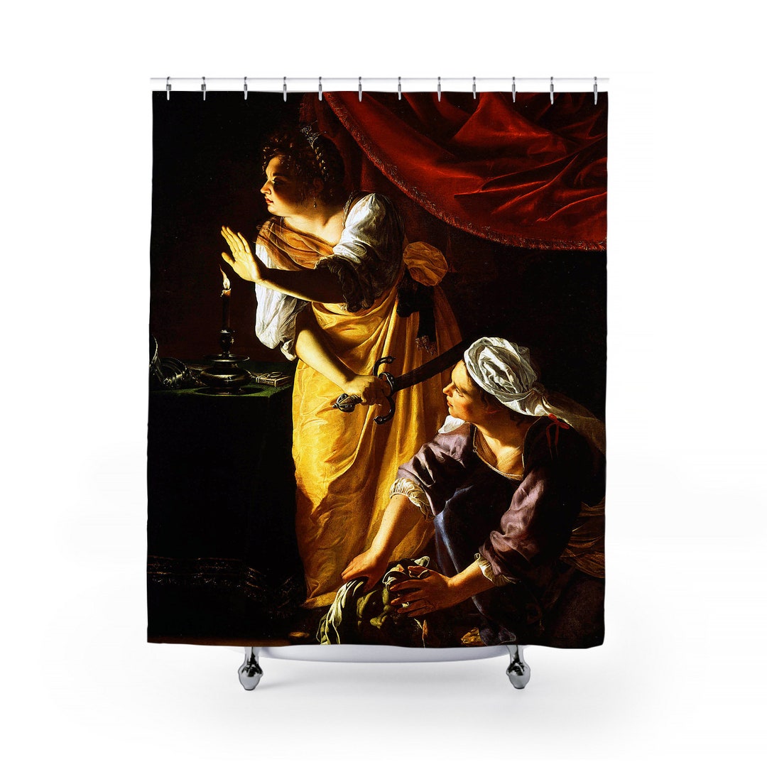 Fine Art Shower Curtain artemisia Gentileschi Judith and Her Maidservant 1625 Vintage Shower