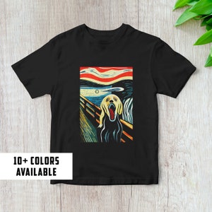 Funny Dog Tshirt | The Scream Dog Art Gift | The Scream Dog Tee | The Scream Dog Aesthetic | Fine Art Tee | Gift For Her | Gift For Him