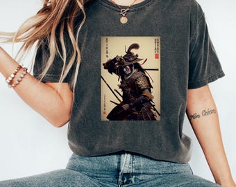 Tshirt Art | Samurai Portrait Illustration | Vintage Tshirt | Aesthetic Tshirt