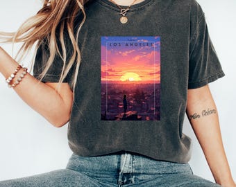 Los Angeles Tshirt | United States Tshirt | USA Clothes | Los Angeles Art | Travel Shirt | LA Lover Gift |
