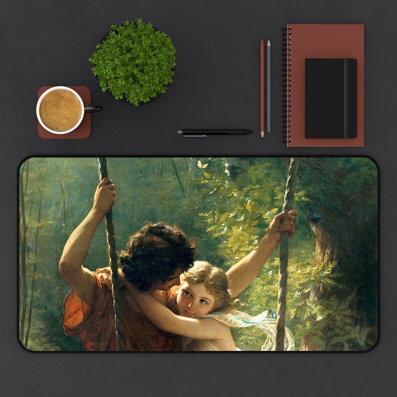 Pierre Auguste Cot Desk Mat Green Desk Mat Light Academia Etsy