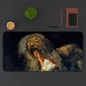 de bureau Francisco Goya | de bureau gothique | sous-vêtement vintage | Tapis de souris XXL | Tapis de bureau | Décoration de bureau gothique | Art pour la maison