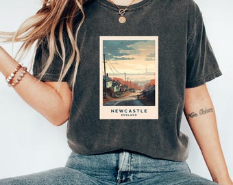 Newcastle T-shirt | England T-shirt | Englandkläder | Newcastle T-shirt | Resetröja | Newcastle-present |