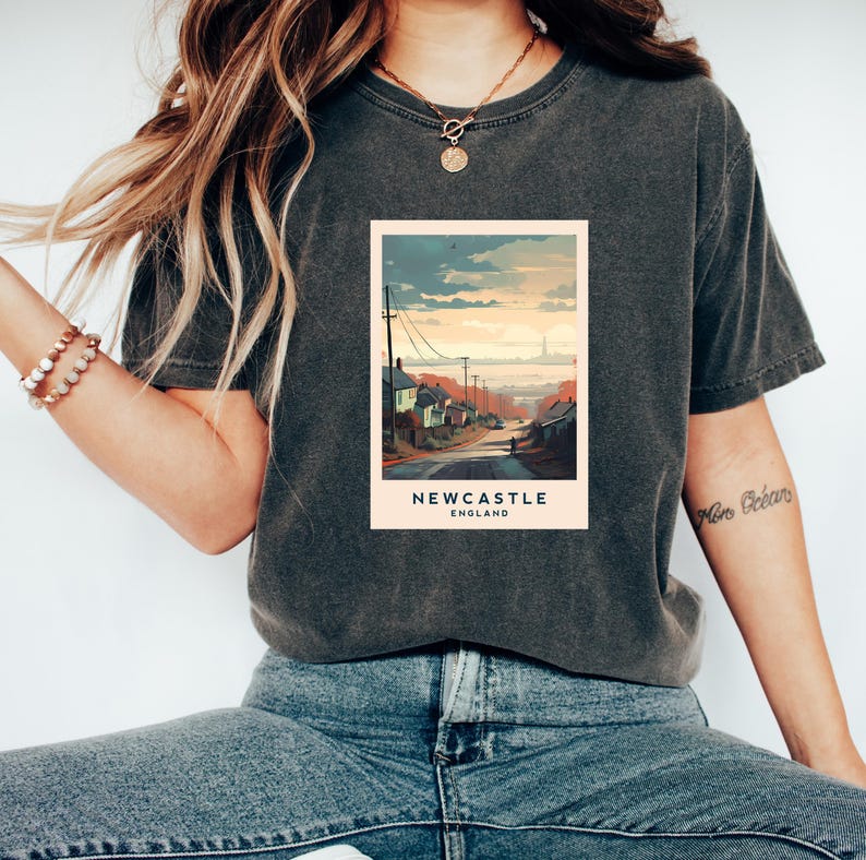 Newcastle Tshirt | England Tshirt | England Apparel | Newcastle Shirt | Travel Shirt | Newcastle Gift | image 1