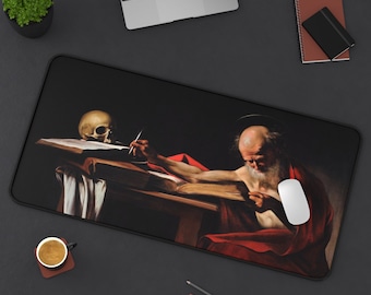 Skull Desk Mat, Renaissance Painting, Gothic Decor, Baroque Decor, Art Desk Mat, Skull Decor, Renaissance Desk Mat, Death Mouse Pad