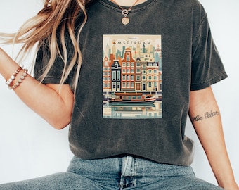 Amsterdam Tshirt | Amsterdam Mug | Netherlands Clothes | Amsterdam Sweatshirt | Travel Shirt | Amsterdam Decor | Netherlands Tshirt