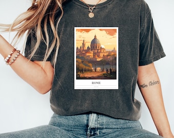 Cadeau T-shirt Rome | T-shirt Italië | Italiaanse kleding | Souvenir Rome | Reisshirt | Cadeau Rome Lover | Cadeau-idee Italië