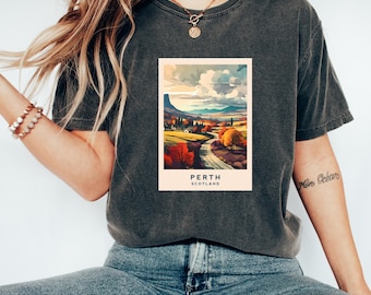 Maglietta Scozia / Maglietta Perth / Abbigliamento Scozia / Maglietta Perth / Maglietta da viaggio / Regalo per gli amanti della Scozia