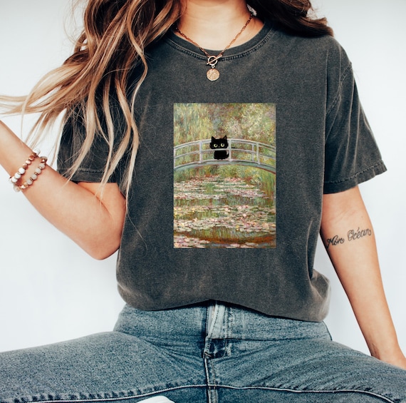 アートTシャツ | クロード・モネ - 睡蓮と日本の橋 | ヴィンテージT 