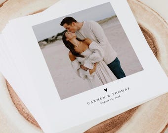PRINTED + SHIPPED Custom Photo Napkins, Wedding Luncheon or Cocktail Table Decor Napkin, Rehearsal Dinner Napkin