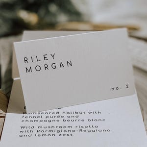 MIRAY Editable Wedding Place Cards Template, Rehearsal Dinner Place Cards Template Flat and Tented, Modern Printable Wedding Name Cards 1537