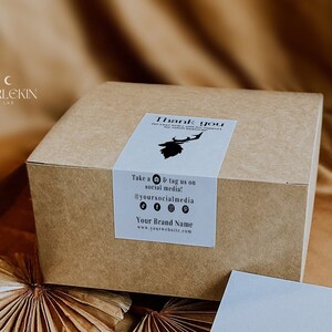 Bewerkbare winterbox labelsjabloon, kerstverzendlabelontwerp, orderverpakkingssticker, merkdoossluitingssticker, zegelsticker H337