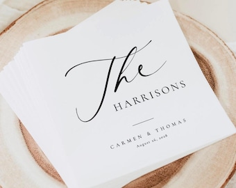 PRINTED + SHIPPED Rehearsal Dinner Napkins, Wedding Luncheon or Cocktail Table Decor Napkin