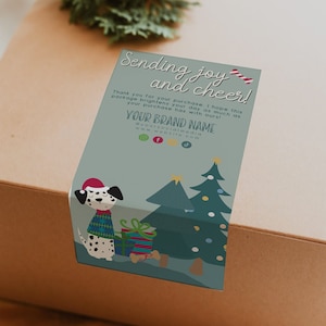 Bewerkbare kerstdoos labelsjabloon, winterverzendlabelontwerp, orderverpakkingssticker, merkdoossluitingssticker, zegelsticker H489