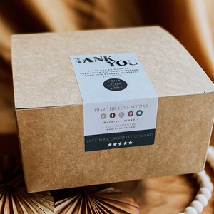 Editable Winter Box Label Template, Christmas Shipping Label Design, Order Packaging Sticker, Branded Box Closing Sticker, Seal Sticker H447