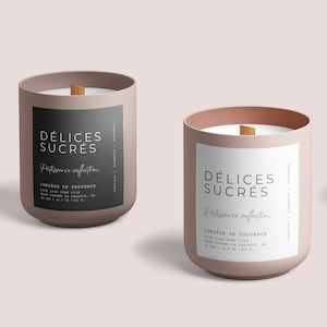 Fully Editable Candle Label, Customizable Canva Template, DIY Minimalist Business Sticker, Instant Download, Editable Product Labels, H103