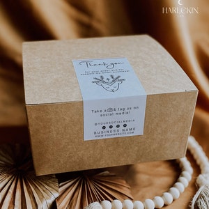 Bewerkbare winterbox labelsjabloon, kerstverzendlabelontwerp, orderverpakkingssticker, merkdoossluitingssticker, zegelsticker H336