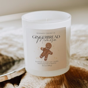 Zestaw edytowalnych etykiet na świece świąteczne, konfigurowalny szablon Canva, naklejka biznesowa DIY Winter, natychmiastowe pobieranie, etykiety na produkty świąteczne H477