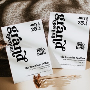 Trendy Grand Opening Business Invitation Template, DIY Minimalist Special Event Invitation, IG Story Invite Template, Text Invitations, H950