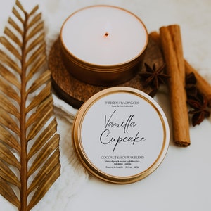 Editable Candle Label, Customizable Canva Template, DIY Minimalist Business Lid Sticker, Instant Download, Editable Product Labels, H071