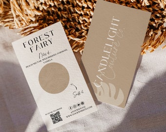 Candle Scent Card Template, Editable Business Tester Card, Wax Melt Sampler Card, Fragrance Smell Card, Candle Samples Insert Card, H057