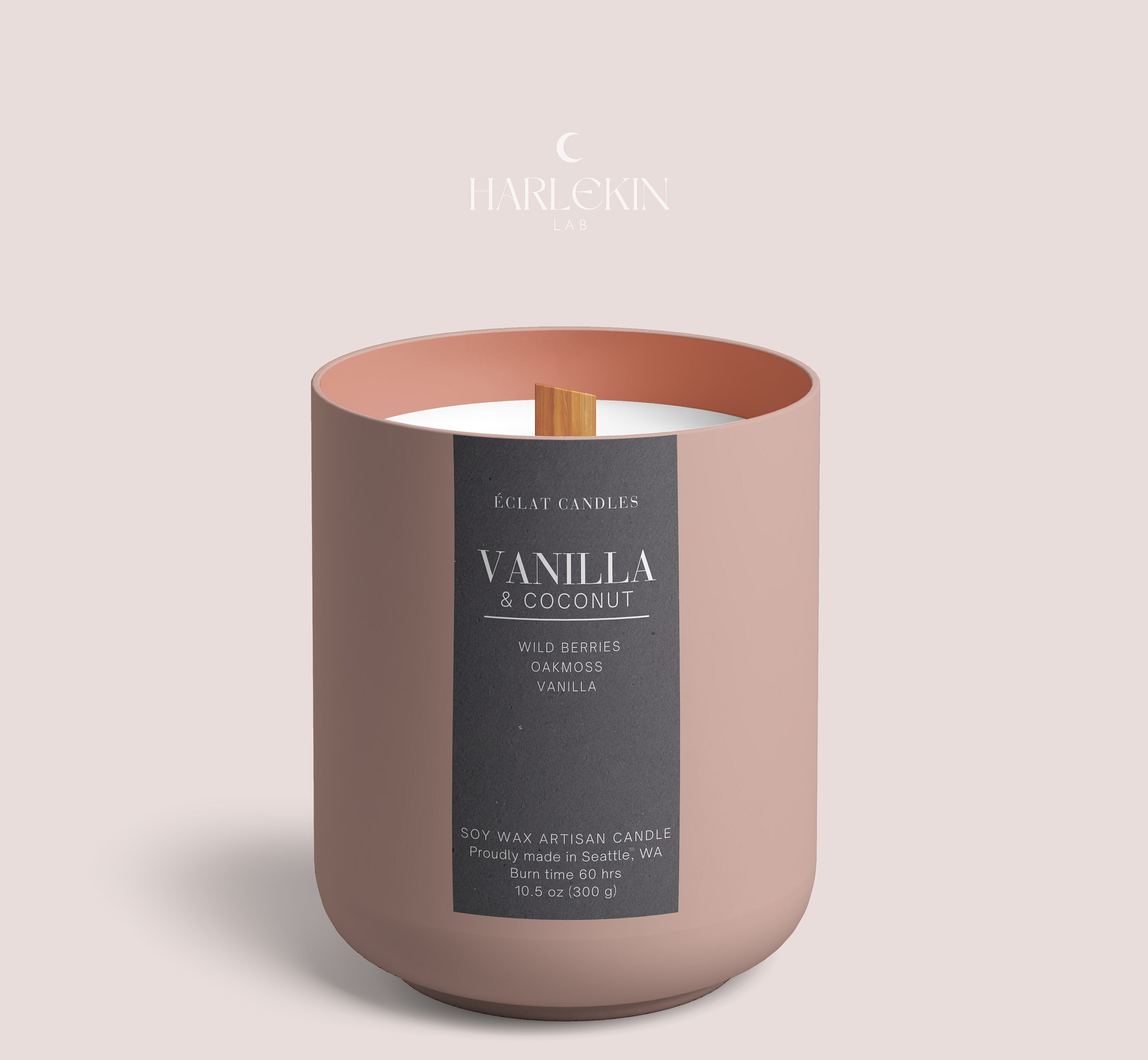 Fully Editable Thin Candle Label, Customizable Canva Template, DIY Minimal Business Sticker, Instant Download, Slim Product Labels, Ajda 140