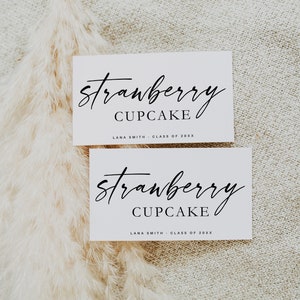 Trendy Graduation Food Card Template, Printable Tent Cards, Graduation ...