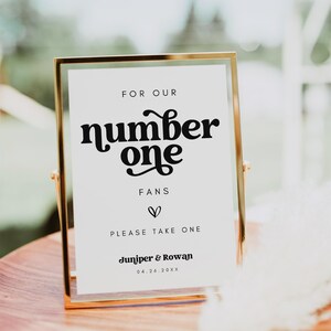 MIRAY Editable Wedding Fan Sign Template, for Our Number One Fans ...