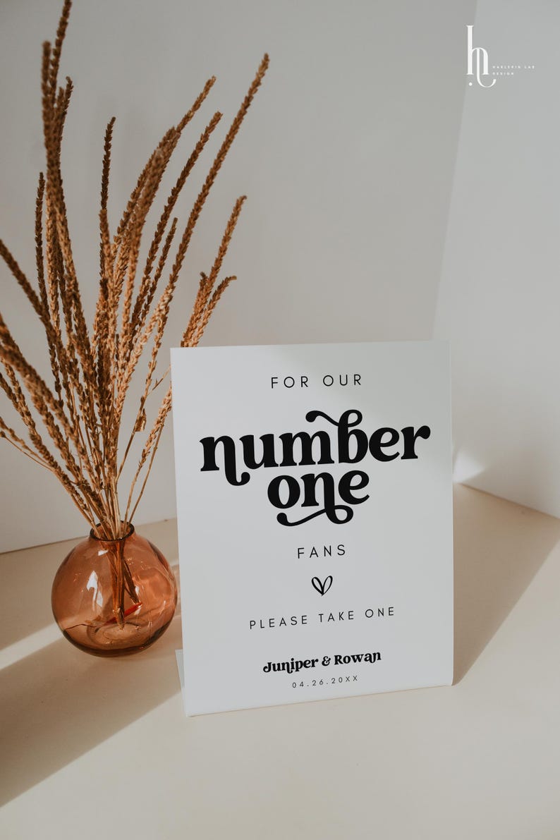 Fansign Table MIRAY Editable Wedding Fan Sign Template, for Our Number One Fans ...