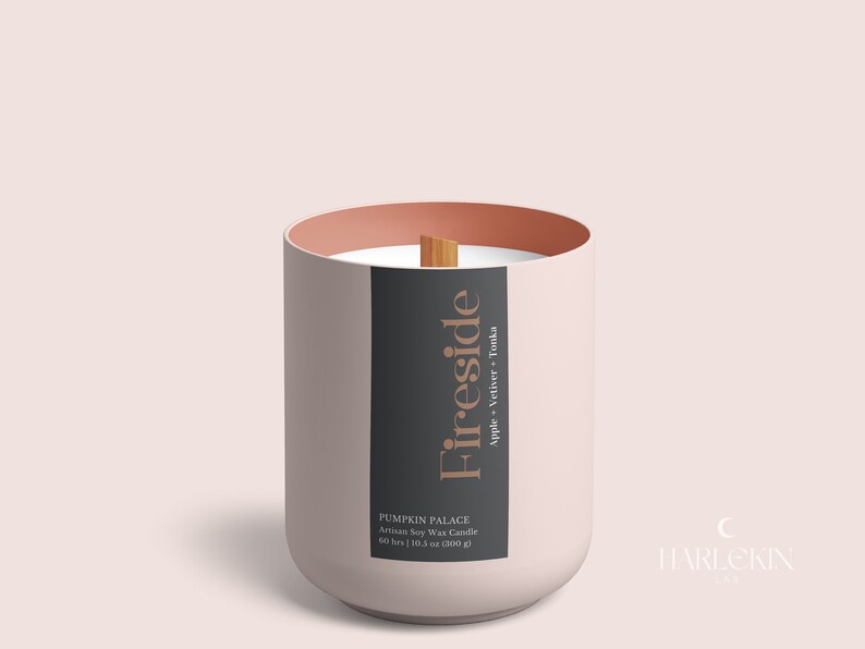 Fully Editable Thin Candle Label Customizable Canva Template Etsy
