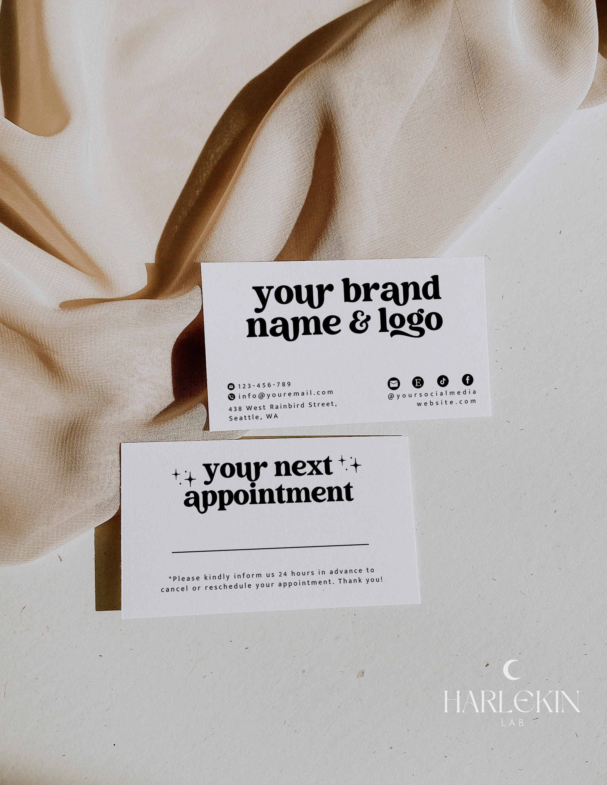 Editable Appointment Card Template, DIY Appt Business Card Design ...