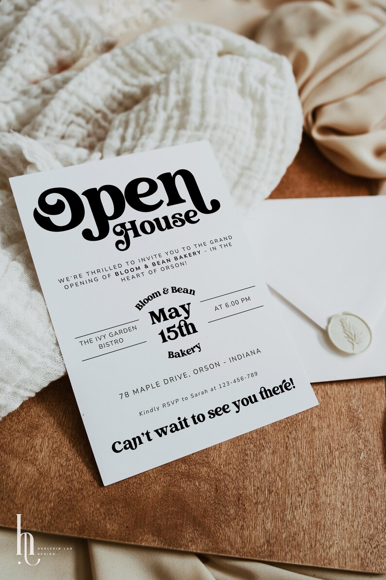 Modern Open House Invitation Template: Business Event Invite (canva ...