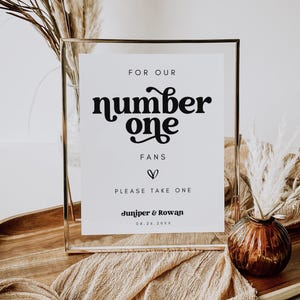 MIRAY Editable Wedding Fan Sign Template, for Our Number One Fans ...