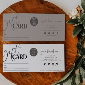 Plantilla de certificado de vale de regalo editable, certificado de regalo único personalizable, tarjeta de certificado de regalo para pequeñas empresas, Canva imprimible H421