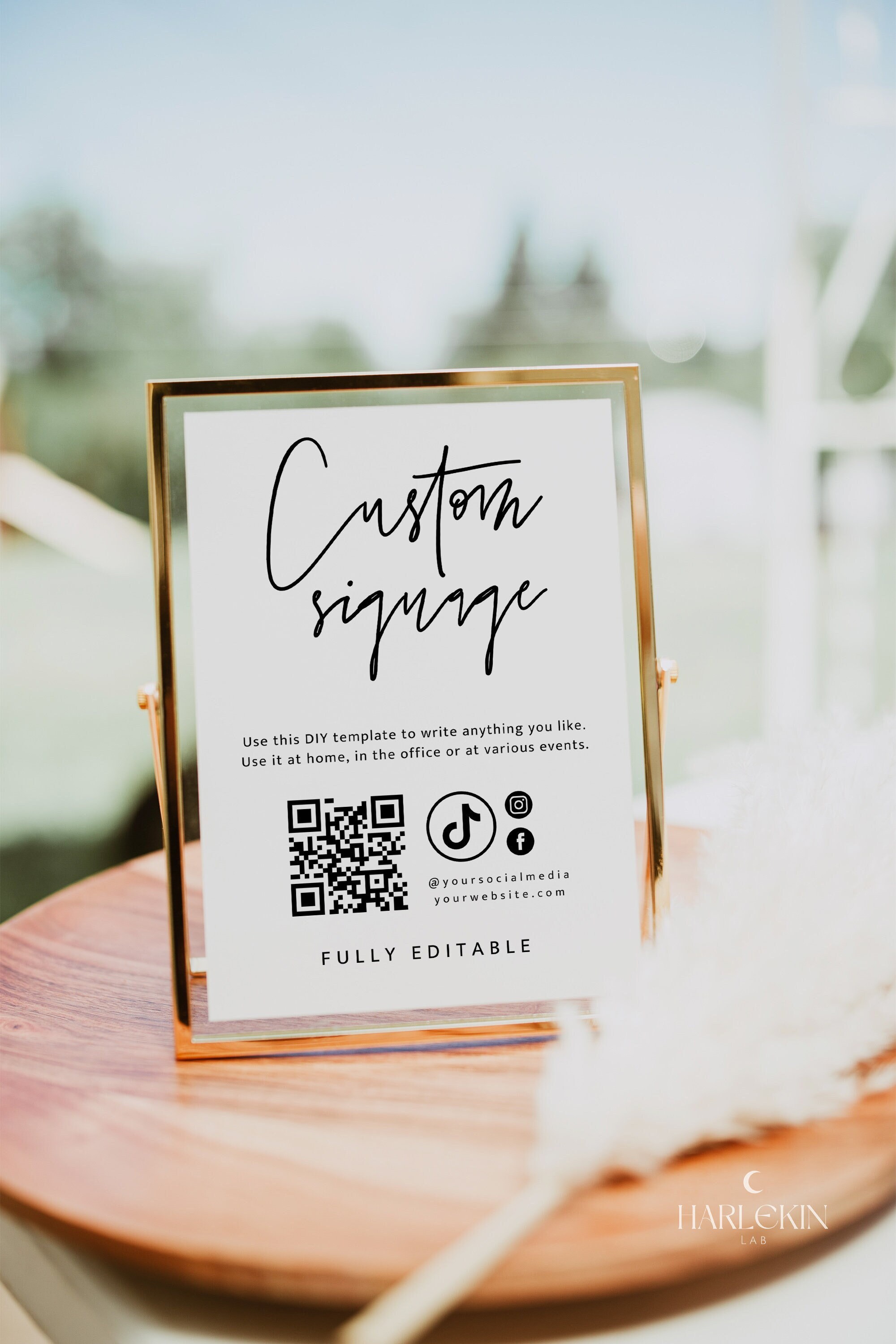 Editable Custom Sign Template, DIY Canva Business Sign Template ...