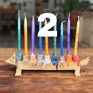 Coyote Menorah, Chanuka Menorah, Hanukkah Menorah image 4