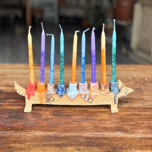 Coyote Menorah, Chanuka Menorah, Hanukkah Menorah image 1