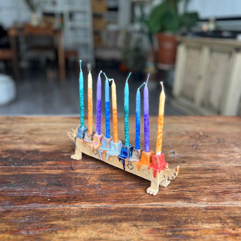 Coyote Menorah, Chanuka Menorah, Hanukkah Menorah image 6